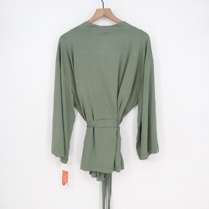 State of Day 2-Piece Pajama Set Womens 2XL Organic Green Fluid Knit Stretch