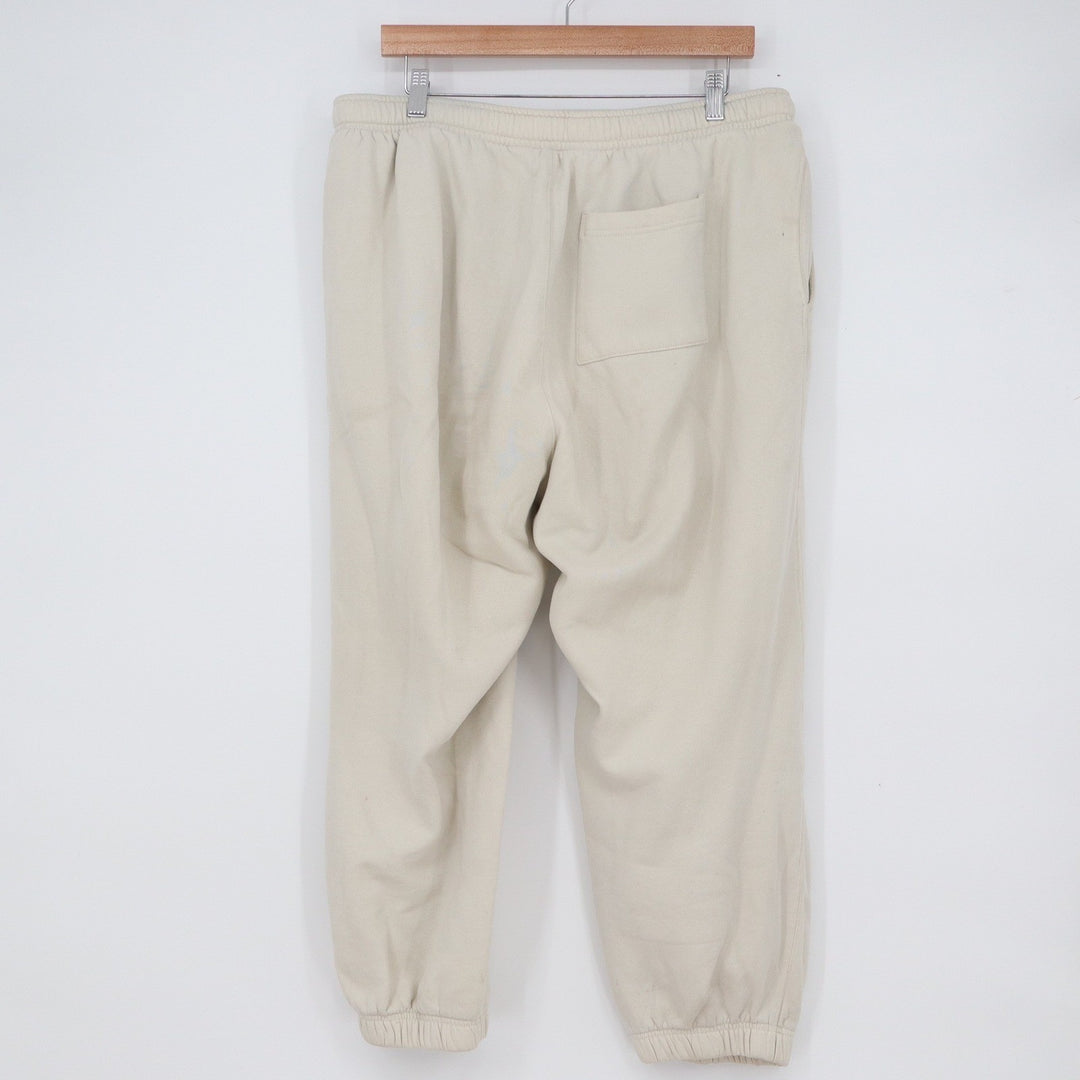 Aeropostale Mens Jogger Sweatpants Cream Beige Cotton Blend Size L