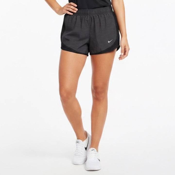 Nike Dri-FIT Tempo Womens Running Shorts Grey Black Size S