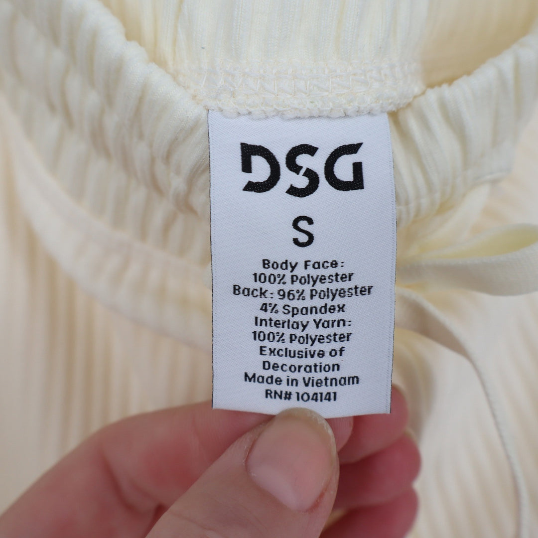 DSG So Soft Ottoman Jogger Womens Small Light Cream Ribbed Knit Pants