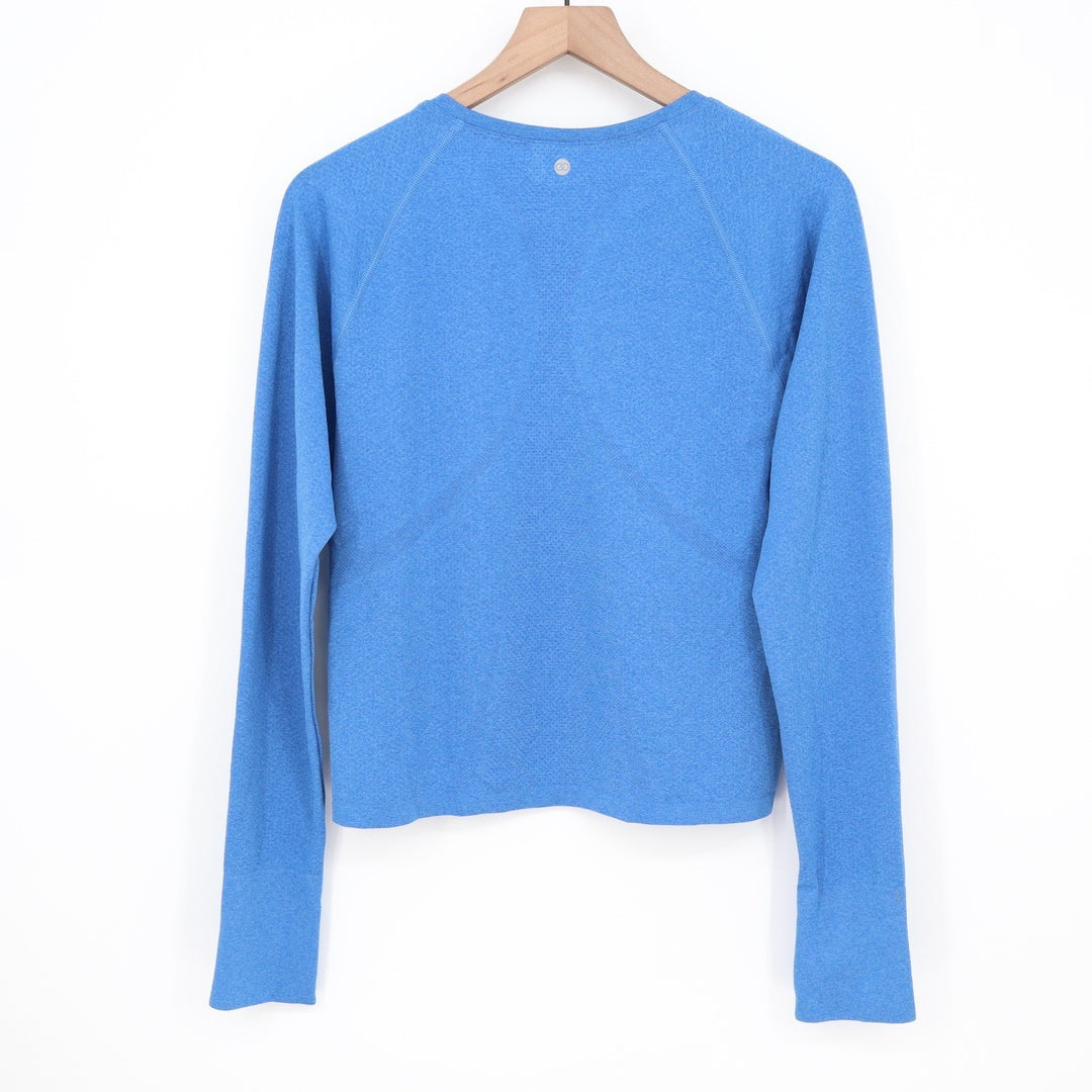 Calia Womens XXL Seamless Long Sleeve Race Length Top Cosmic Blue Spacedye