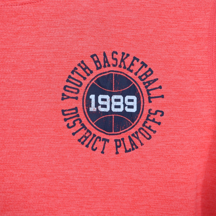 DSG Boys XL Pieced Graphic Movement Tee Cabana Coral Navy Basketball 1989 NWT