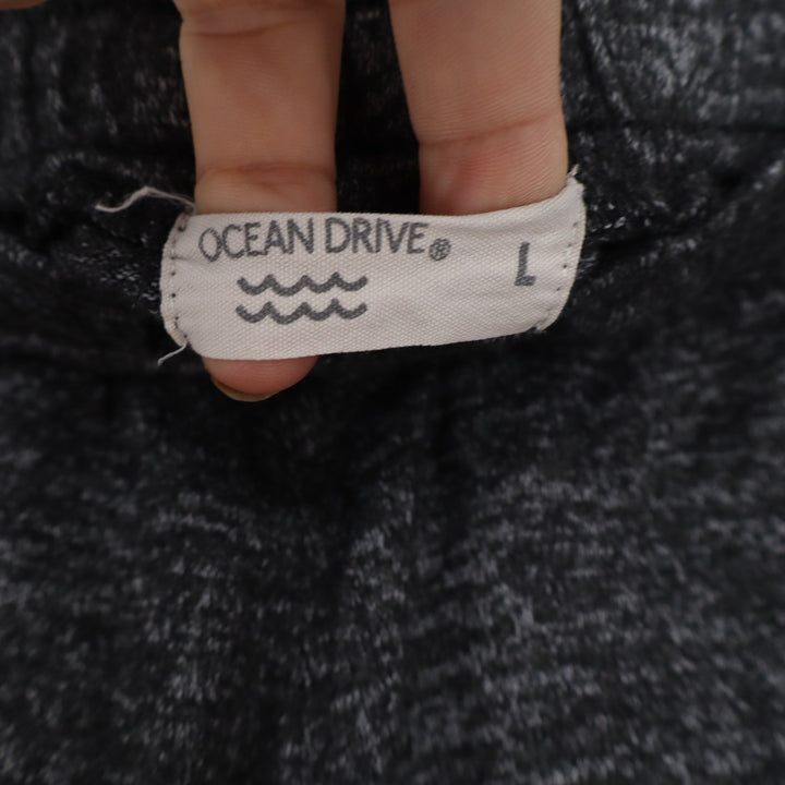 Ocean Drive Womens Large Charcoal Grey Space Dye Long Beach Island Lounge Shorts