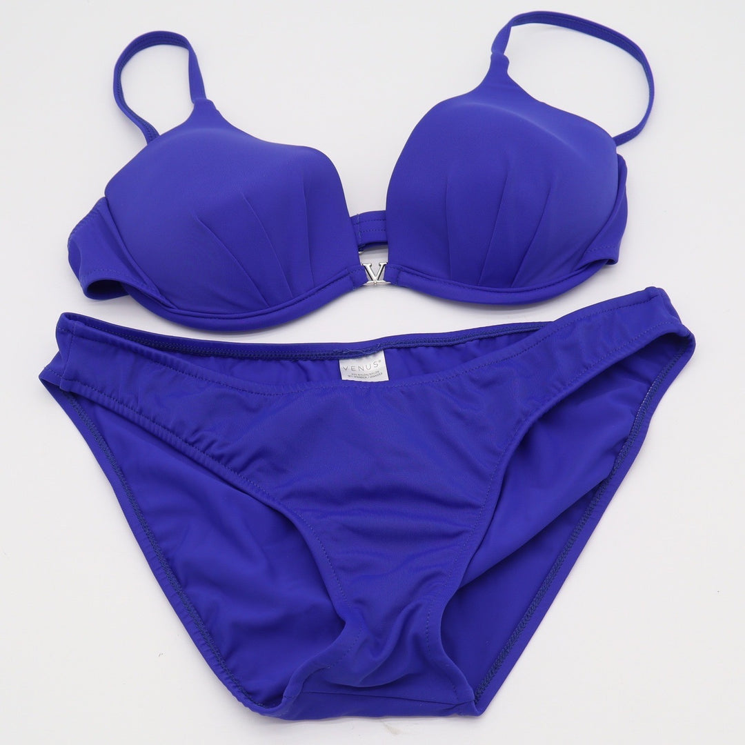 Venus Royal Blue Underwire Push Up Bikini Set Size 6 34C 32D 36B