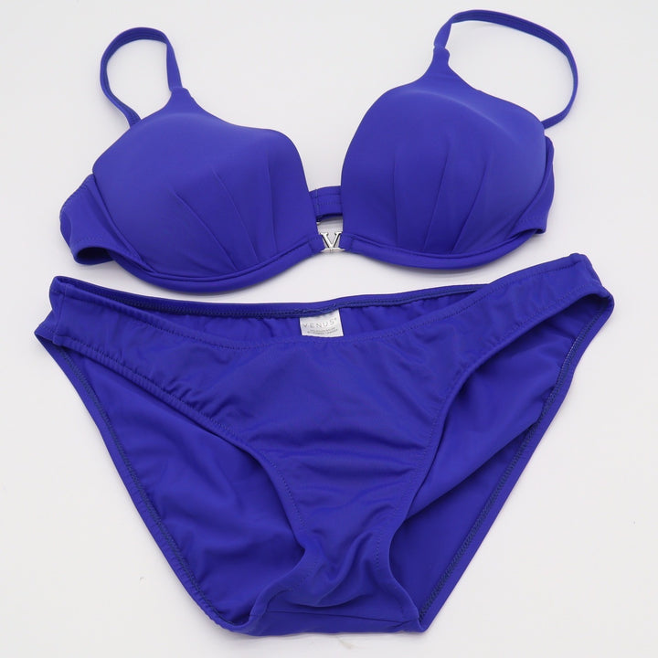 Venus Royal Blue Underwire Push Up Bikini Set Size 6 34C 32D 36B
