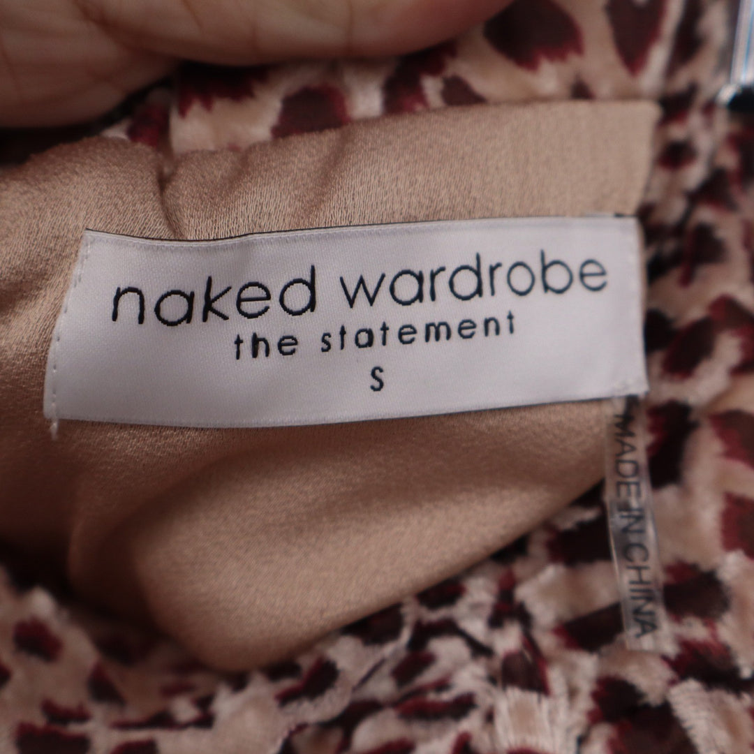 Naked Wardrobe The Statement Leopard Print Ruffle Mini Skirt Brown Small