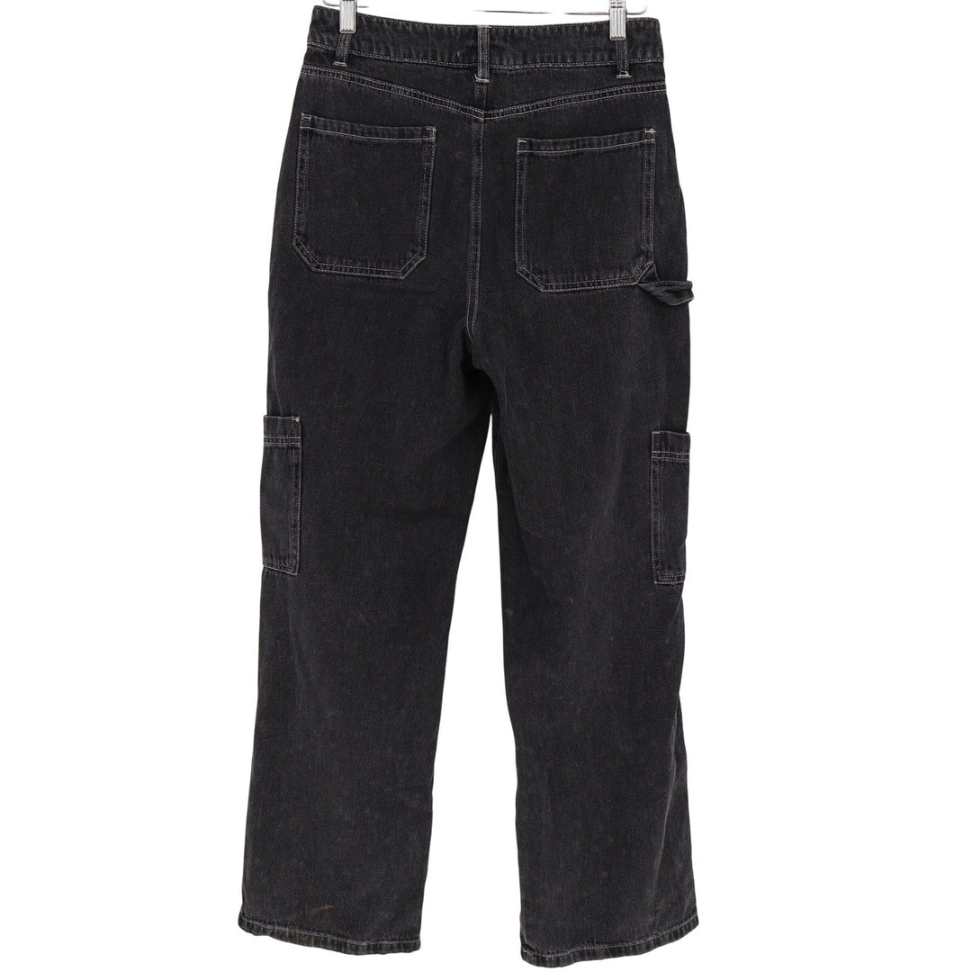 RSQ Mens Faded Black Carpenter Utility Straight Leg Denim Jeans Size 28