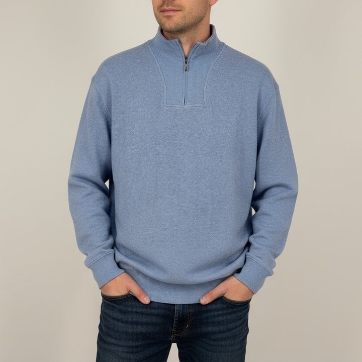 Kirkland Signature XL Blue 1/4 Zip Pullover Sweatshirt 100 Cotton Men's Casual