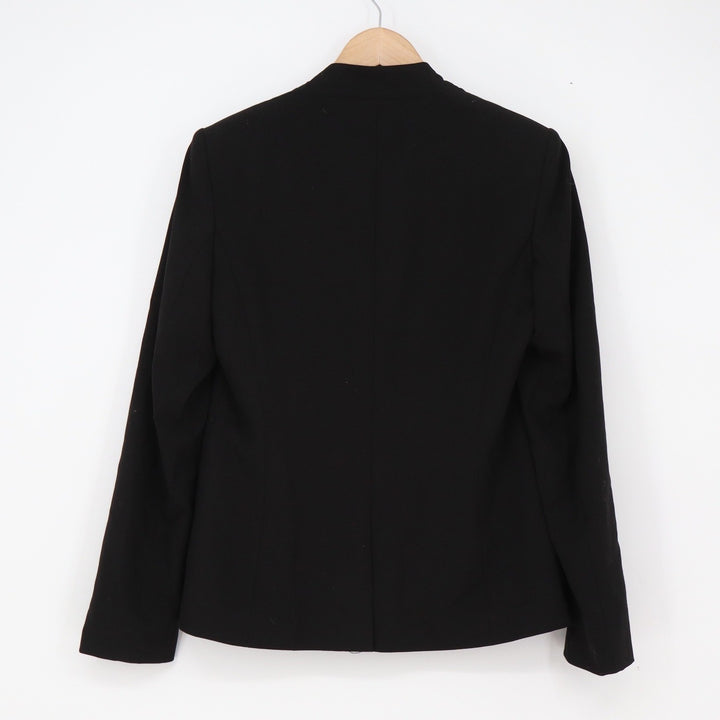 Calvin Klein Blazer Womens 4 One-Button Black Professional Career Excellent