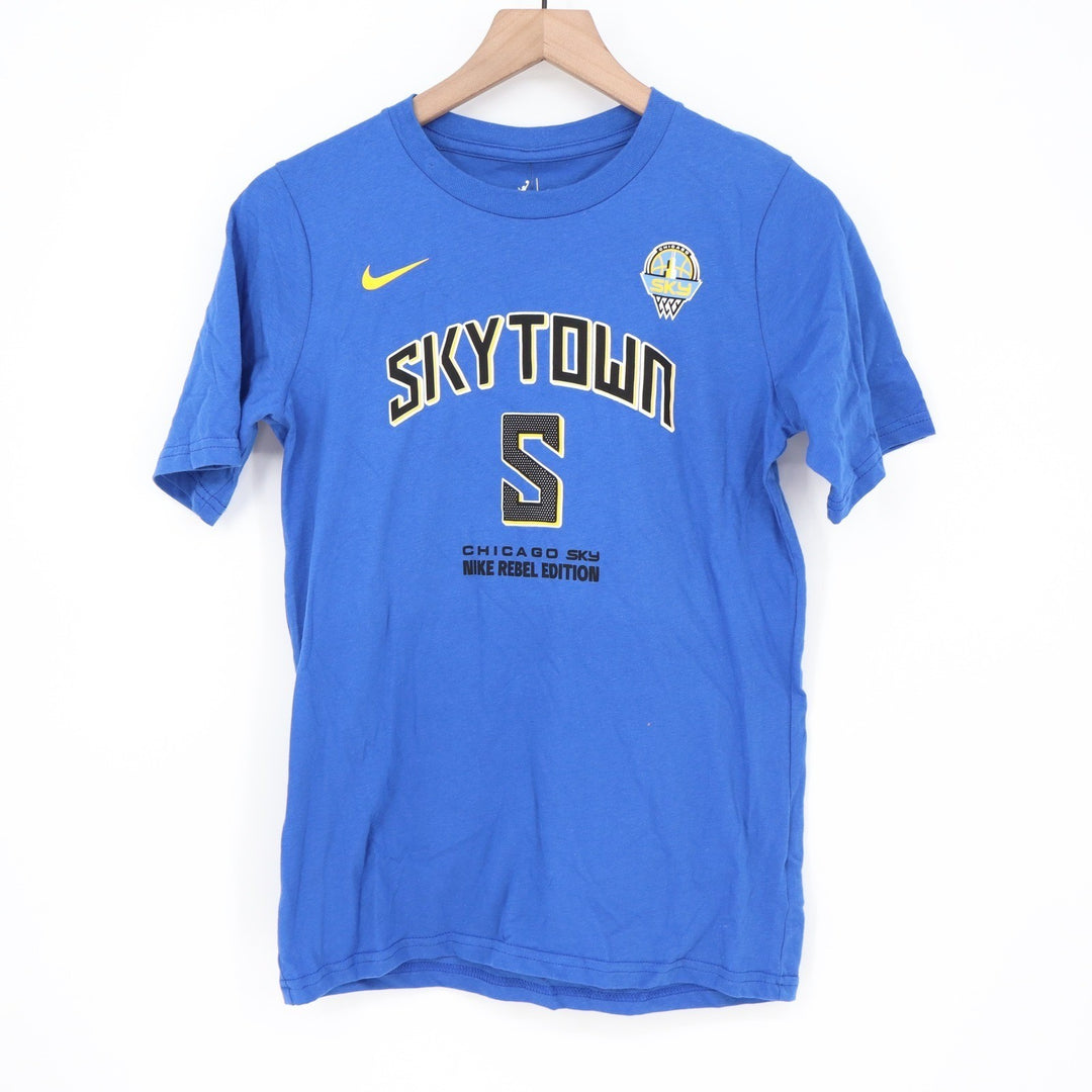 Nike Chicago Sky Angel Reese Skytown Rebel Edition Youth Blue T-Shirt L 14/16