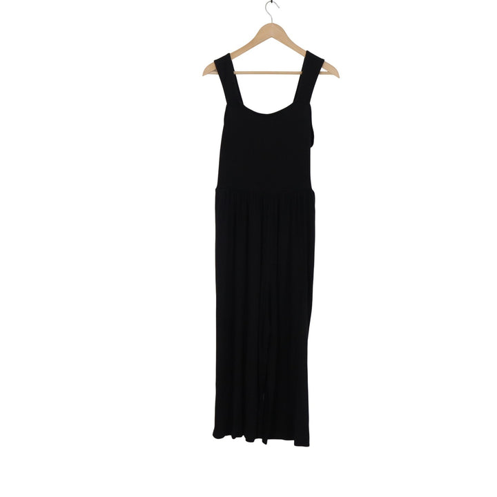 Ava & Viv Womens Black Sleeveless Wide Leg Jumpsuit Size X Relaxed Scoop Neck