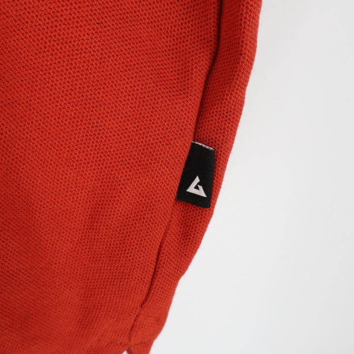 American Giant Standard Polo Shirt Mens XL Orange Short Sleeve Spread Collar
