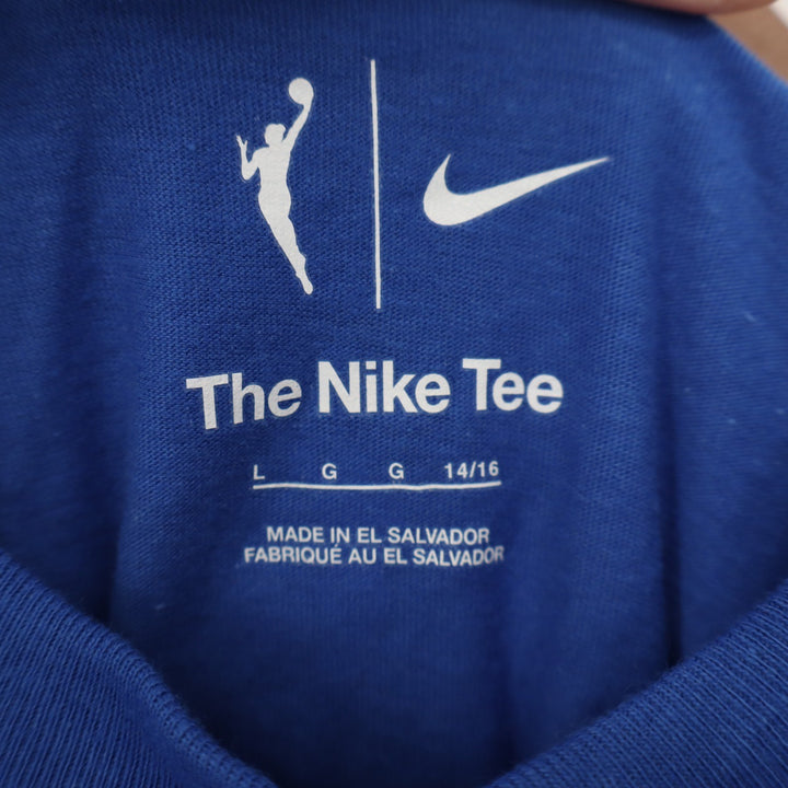 Nike Chicago Sky Angel Reese Skytown Rebel Edition Youth T-Shirt Blue L 14/16