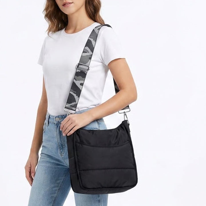 Womens Handbag Black Inner Pocket Detachable Adjustable Strap Crossbody Bag