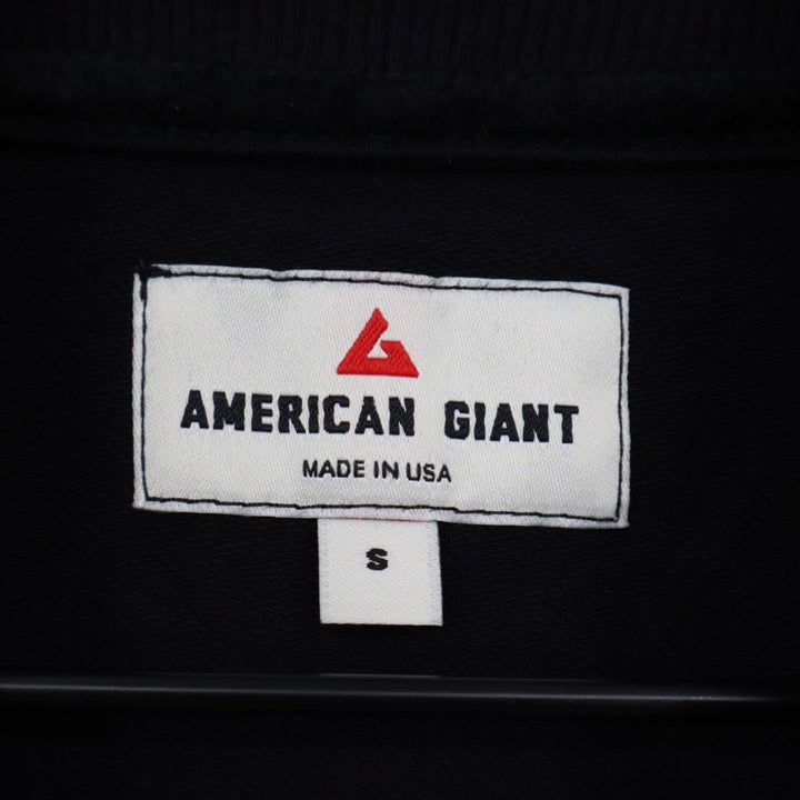 American Giant Black Long Sleeve Quarter Zip Sweatshirt Dress Made in USA Size S