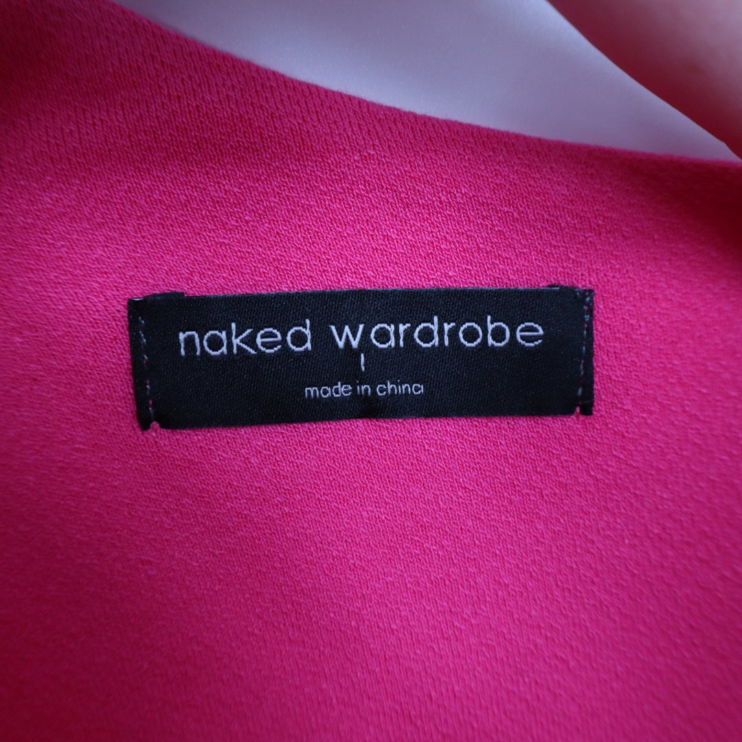 Naked Wardrobe Pink One Shoulder Cutout Mini Dress Large