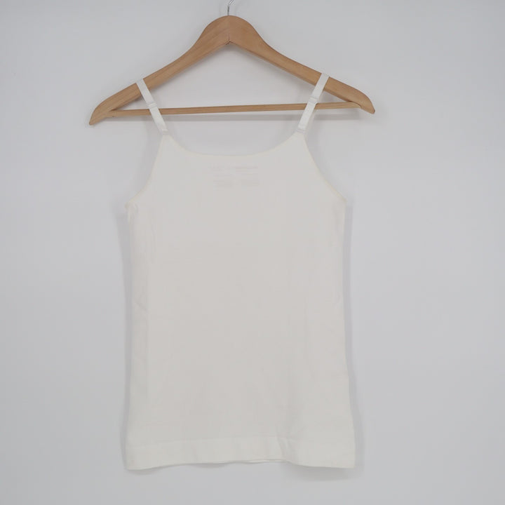 Shapermint Essentials All Day Every Day Cami Top Womens Large White Scoop Neck