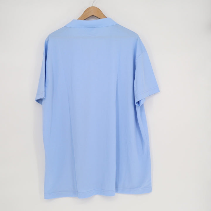 Polo Shirt Mens 3XL Blue Short Sleeve Collared Golf Tennis Performance Pullover