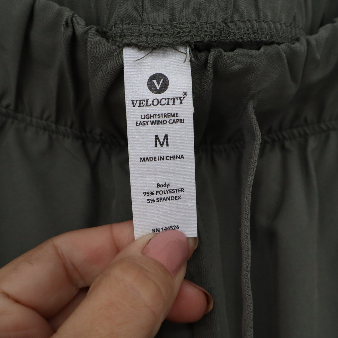 Velocity Lightstreme Easy Wind Capri Pants Olive Green Medium