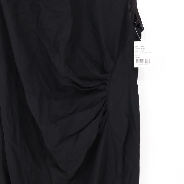 After Six Sleeveless Cap Shoulder Crepe Maxi Dress Trumpet Skirt In Black