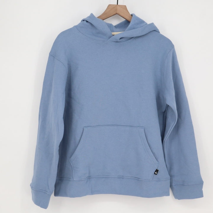 American Giant Midweight Hoodie Womens Medium Blue Cotton Fleece Kangaroo Pocket