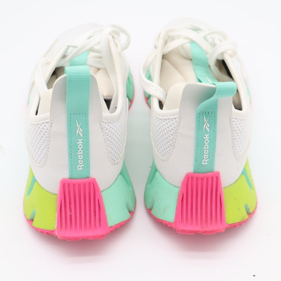 Reebok Zig Dynamica 2.0 Womens Running Shoes White Mint Pink Size 9