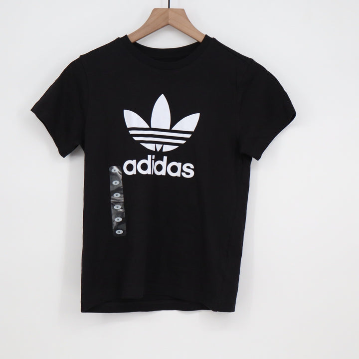 Adidas Originals Kids Trefoil Tee Black White Logo T-Shirt Size Medium M