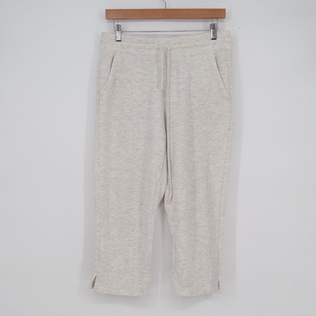 32 Degrees Cool Womens Gray Heather Crop Sweatpants Joggers Size M Drawstring