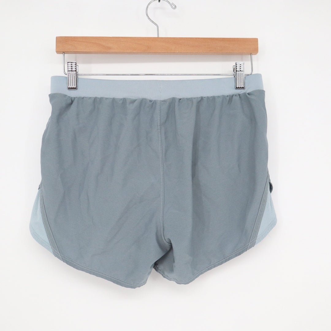 Under Armour Shorts Womens Medium HeatGear Fly By Gray Mesh Active Excellent