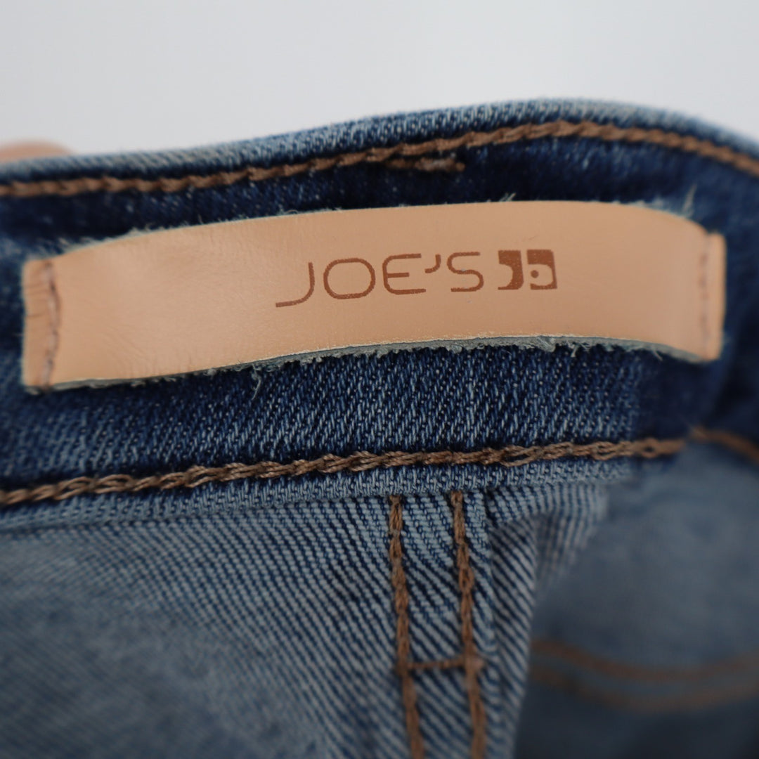 Joe's Jeans Womens 28 Blue Denim Cotton Stretch Distressed Hem High Rise Skinny