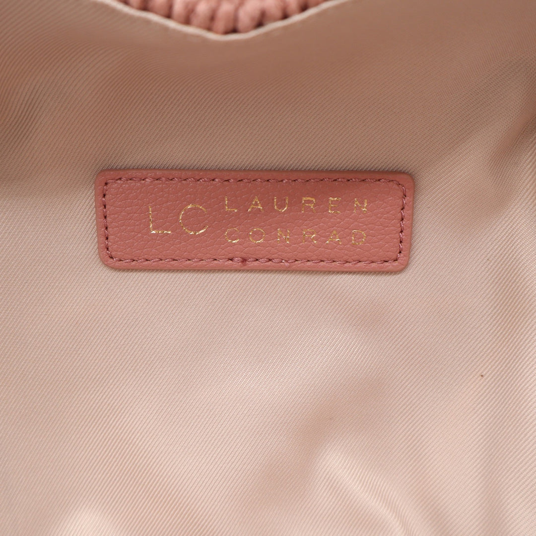 LC Lauren Conrad Crossbody Bag Womens OS Pink Strawberry Woven Exc