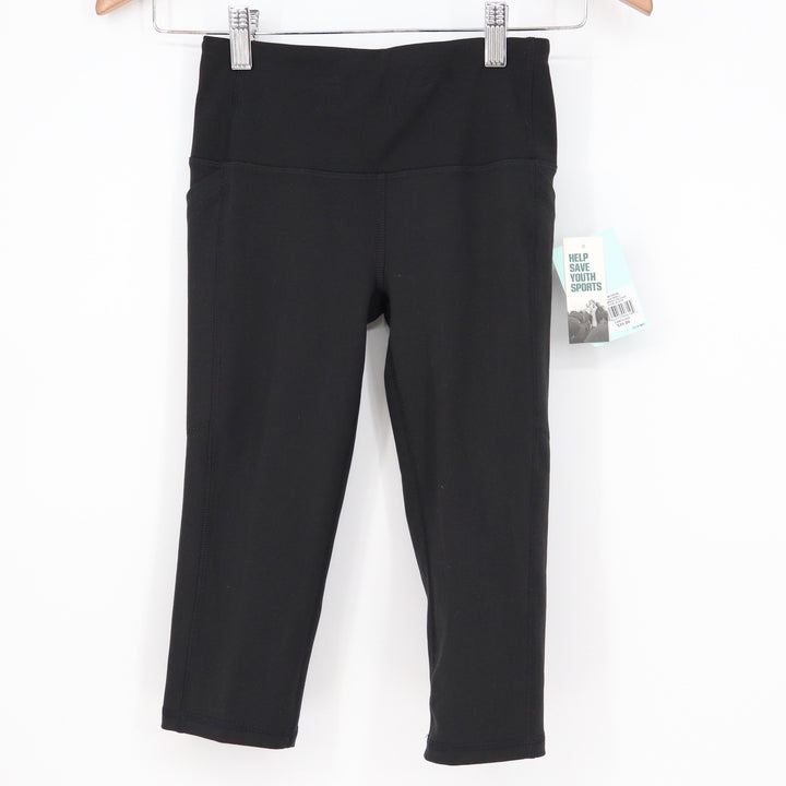 DSG Womens Momentum Crop Leggings Pure Black XXS New