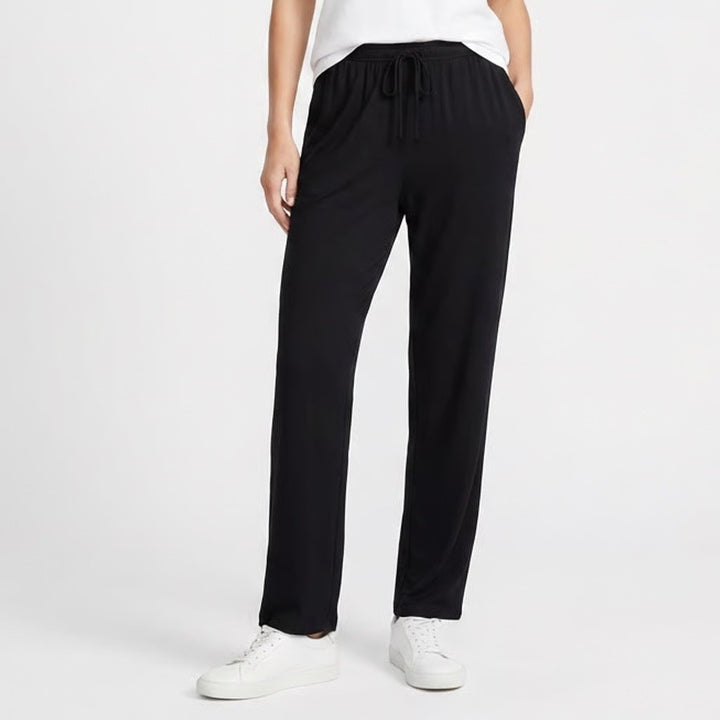 Shein Trousers Womens Large Black Stretch Slash Pockets Drawstring Waist Active