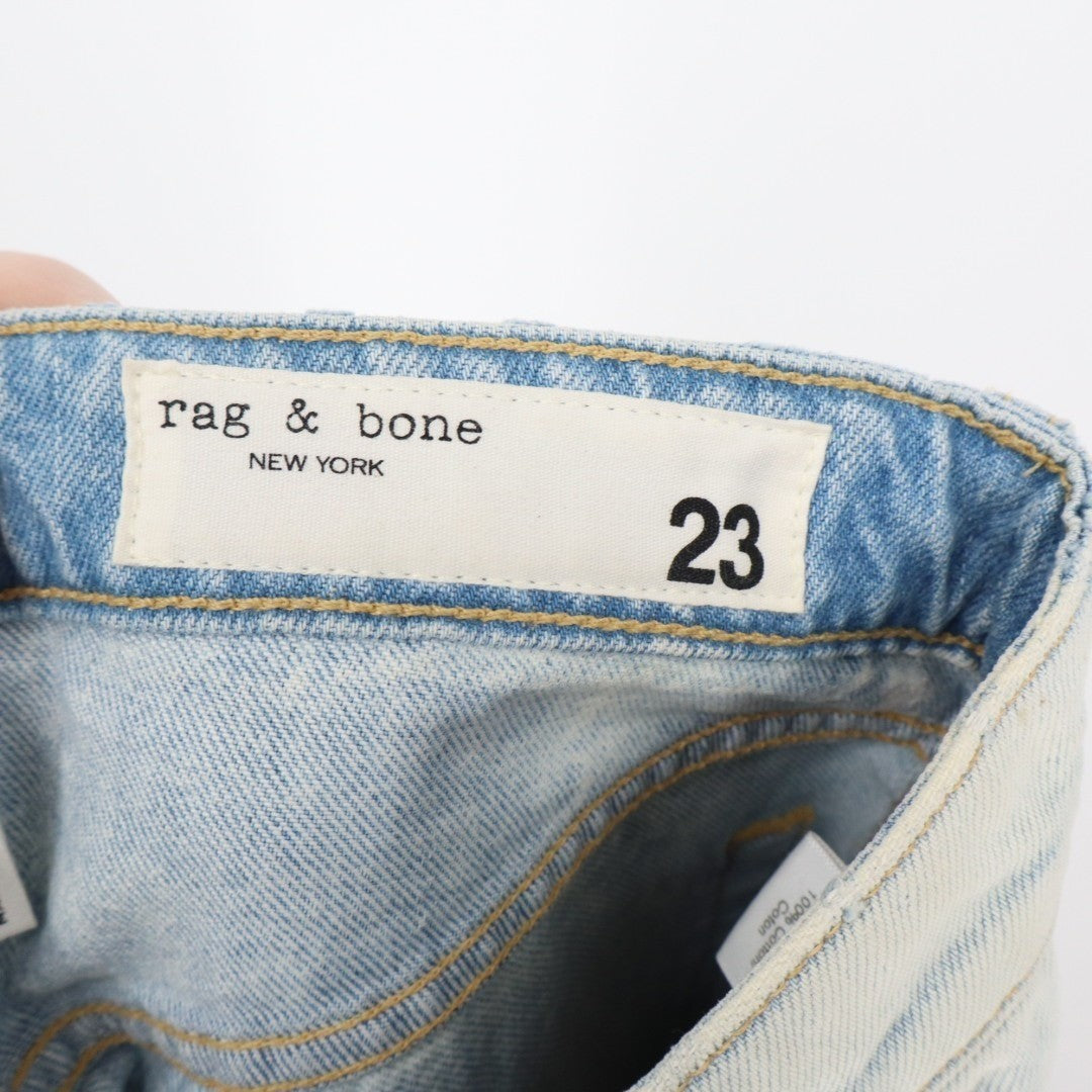 Rag & Bone New York Jeans Womens 23 Blue Denim Cotton Distressed Mid Rise Comfy