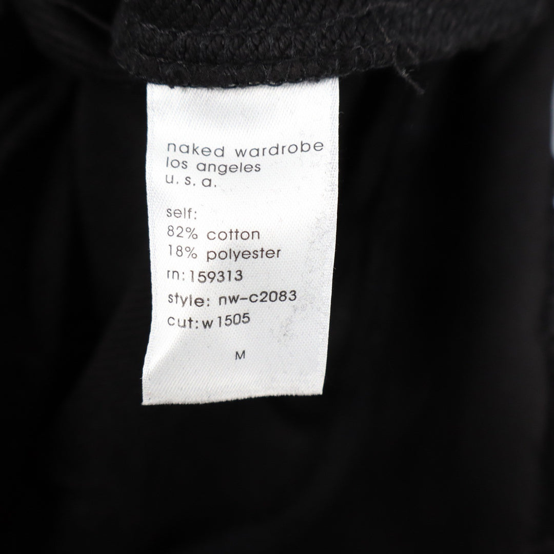 Naked Wardrobe Women's Black Fleece Sweatshirt and Joggers Lounge Set M