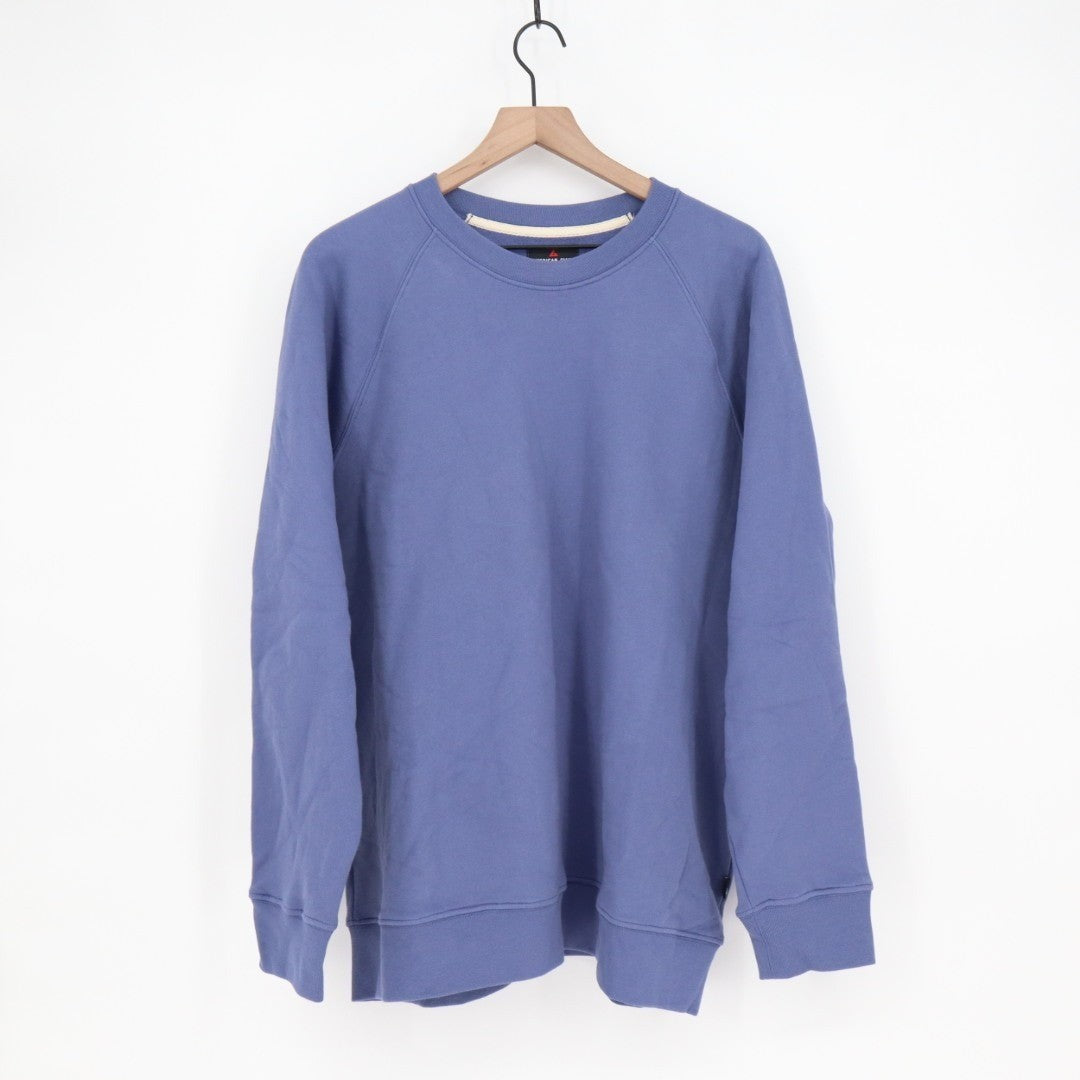 American Giant Midweight Sweatshirt Mens Large Blue Cotton Fleece Raglan Sleeve