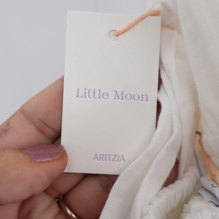 Little Moon Aritzia Aries White AirPlush Organic Cotton Gauze Midi Dress XS NEW