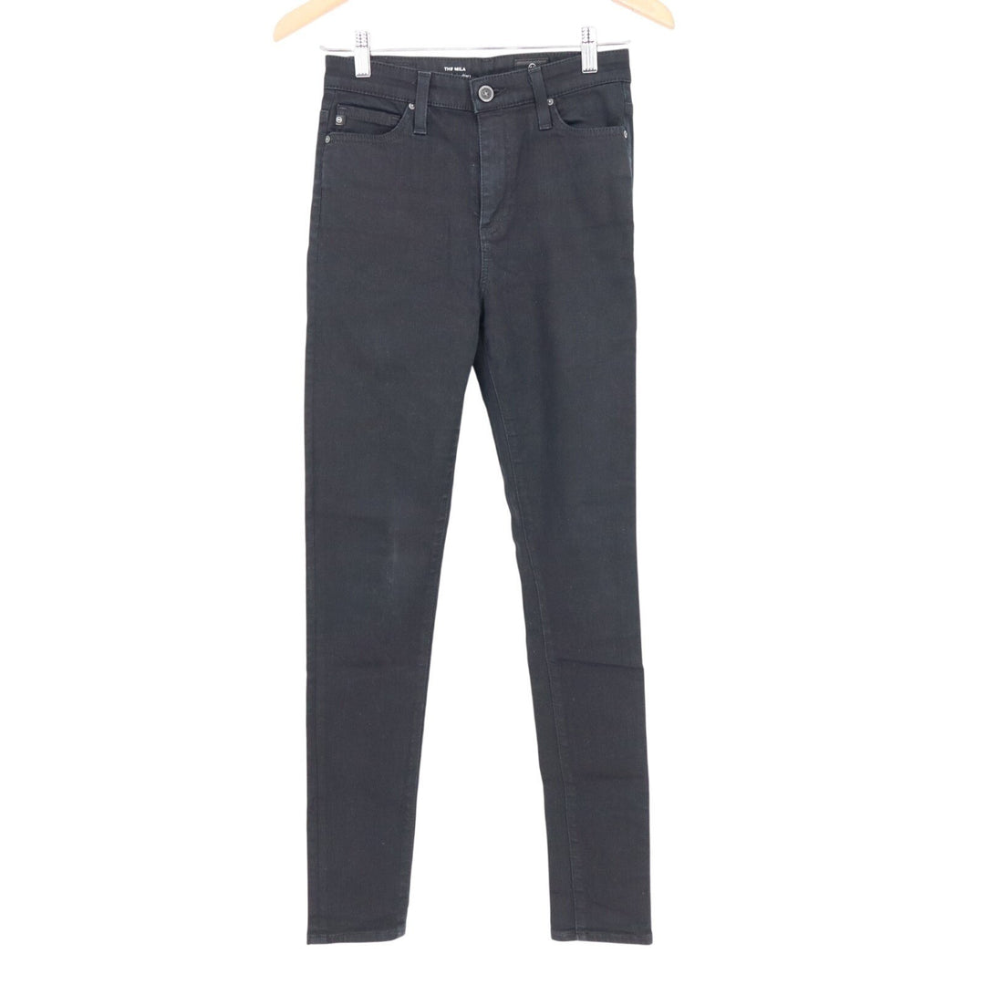 AG Adriano Goldschmied Skinny Jeans Womens 25R Black Dark Wash Denim Streetwear