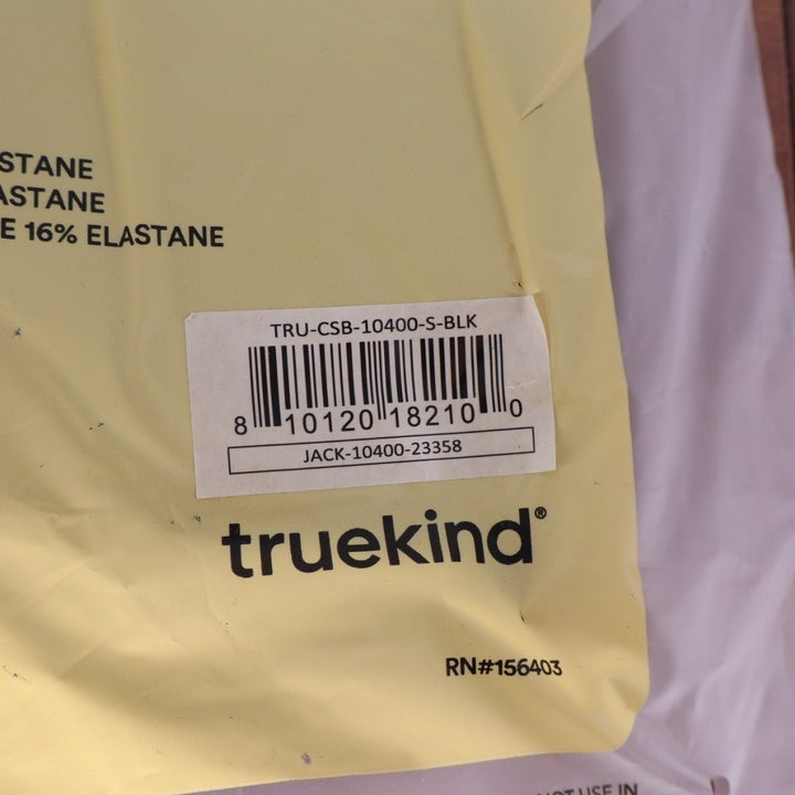 Truekind Convertible Strapless Bandeau Bra Womens Small Black Stretch Wireless