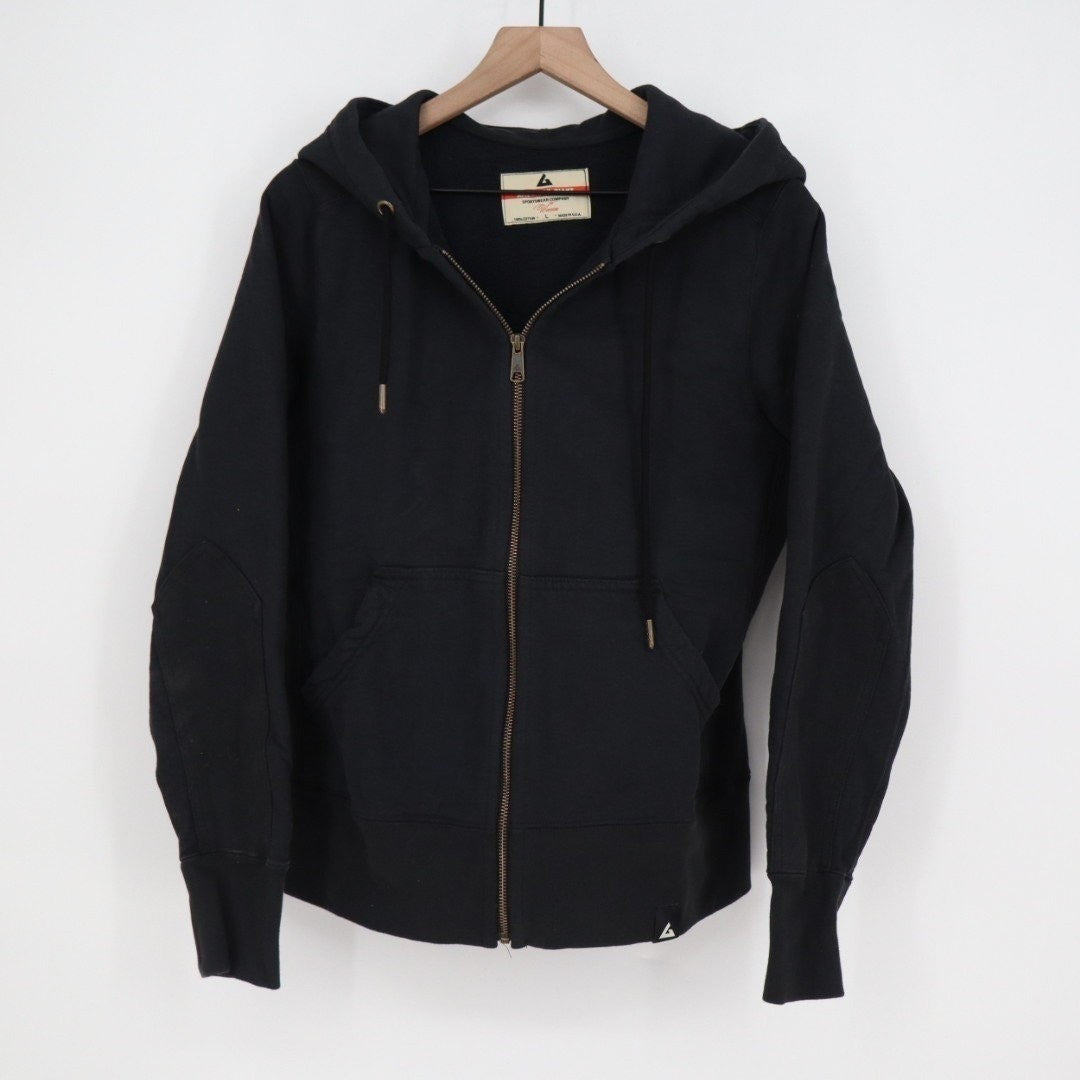 American Giant Classic Full Zip Hoodie Black 100% Cotton Made in USA W1-1A-1R L
