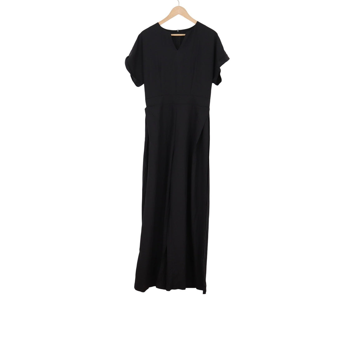 X&Z Jumpsuit Womens XXL V-Neck Wide Leg Black Short Sleeve Excellent