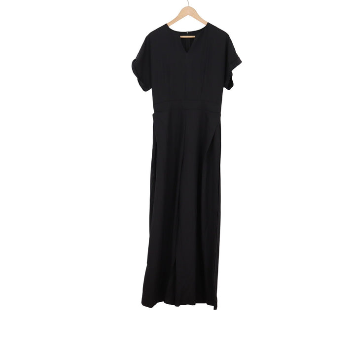 X&Z Jumpsuit Womens XXL V-Neck Wide Leg Black Short Sleeve Excellent