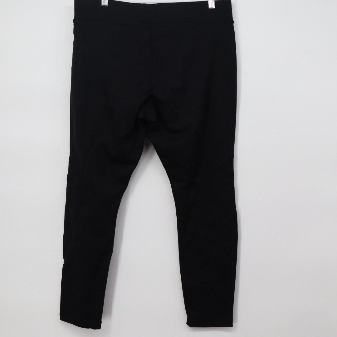 American Giant Ponte Slim Pants Womens 14P Super Black Stretch Skinny Leg Casual