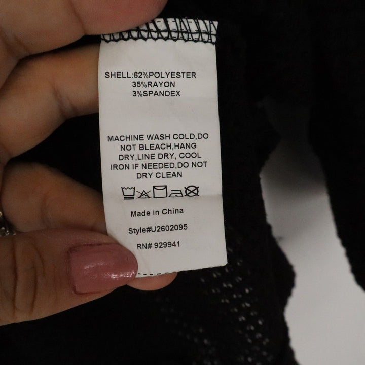Suzanne Betro Simple Black Cowl Neck Tunic Sweater Plus Size 3X