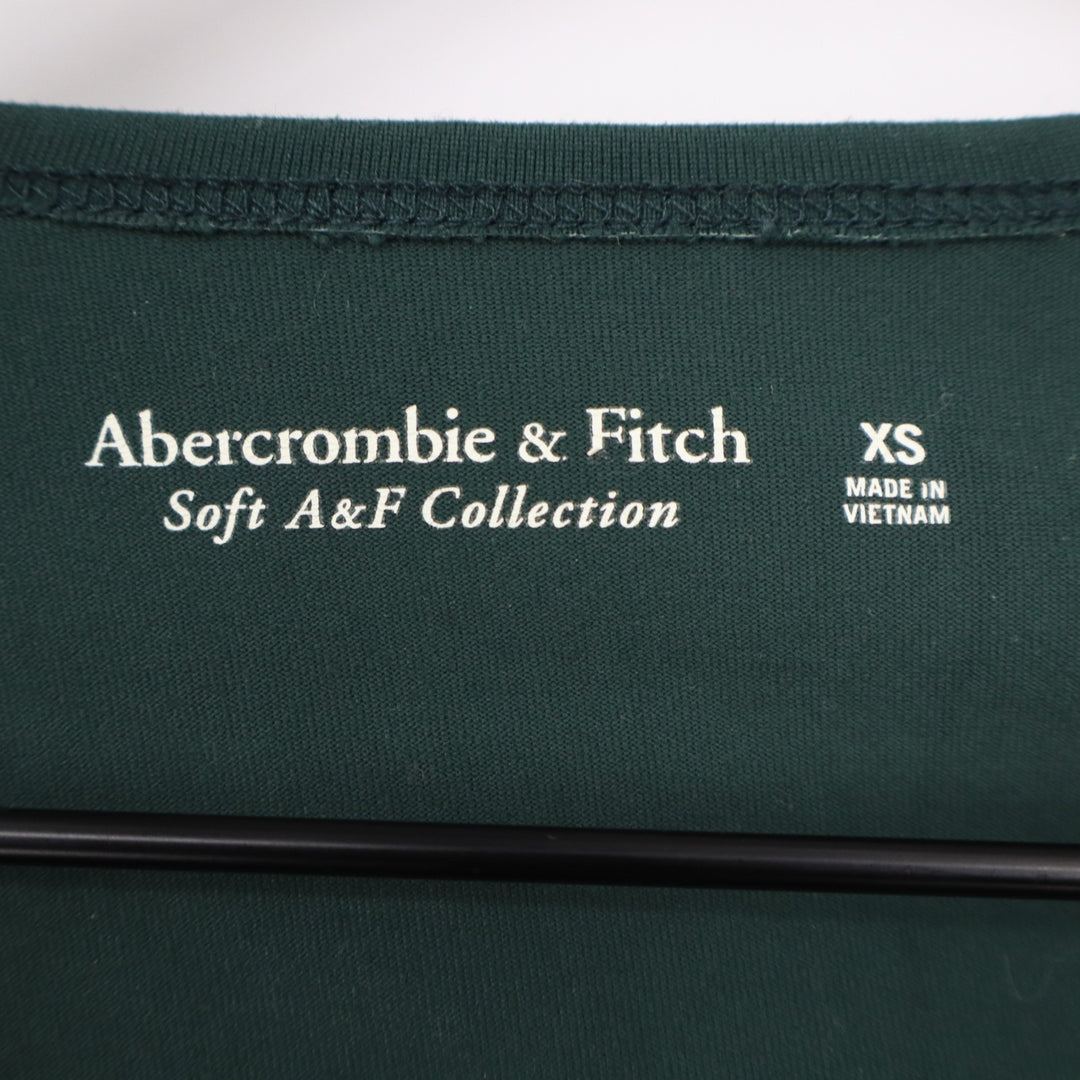 Abercrombie & Fitch Bodysuit Womens XS Emerald Green Stretch Casual Long Sleeve