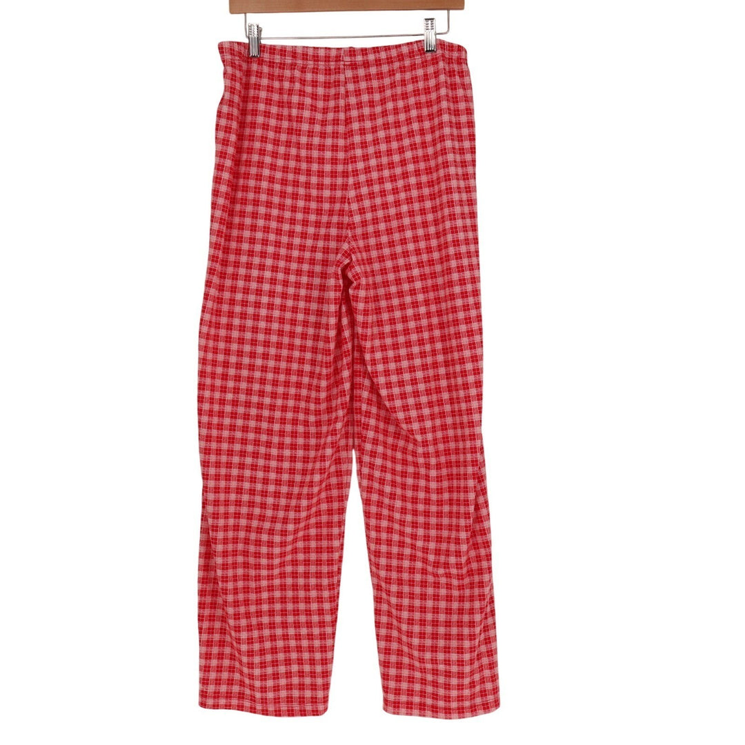 Charter Club Intimates Pajama Pants Womens Medium Red White Gingham Sleepwear