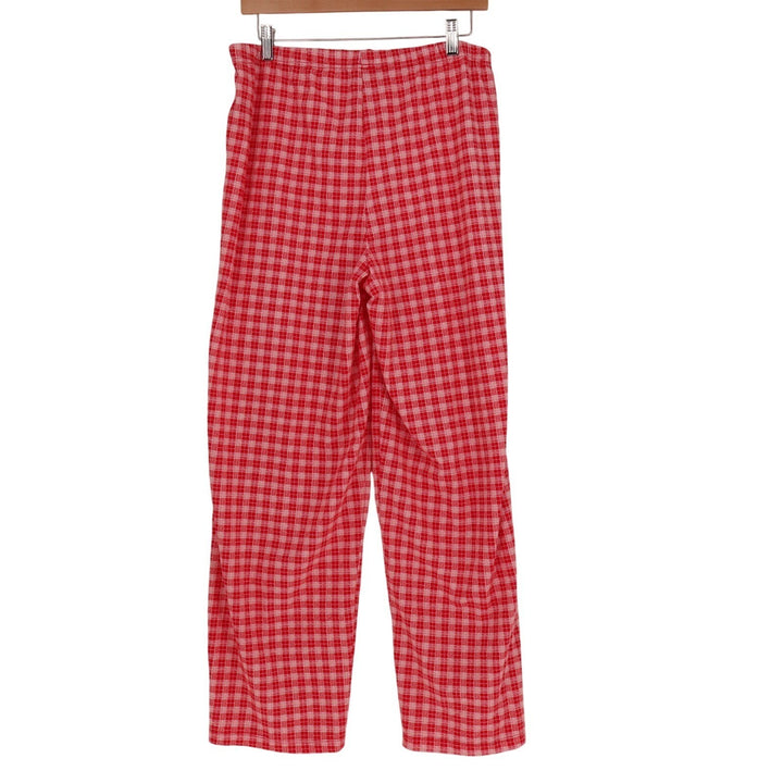 Charter Club Intimates Pajama Pants Womens Medium Red White Gingham Sleepwear