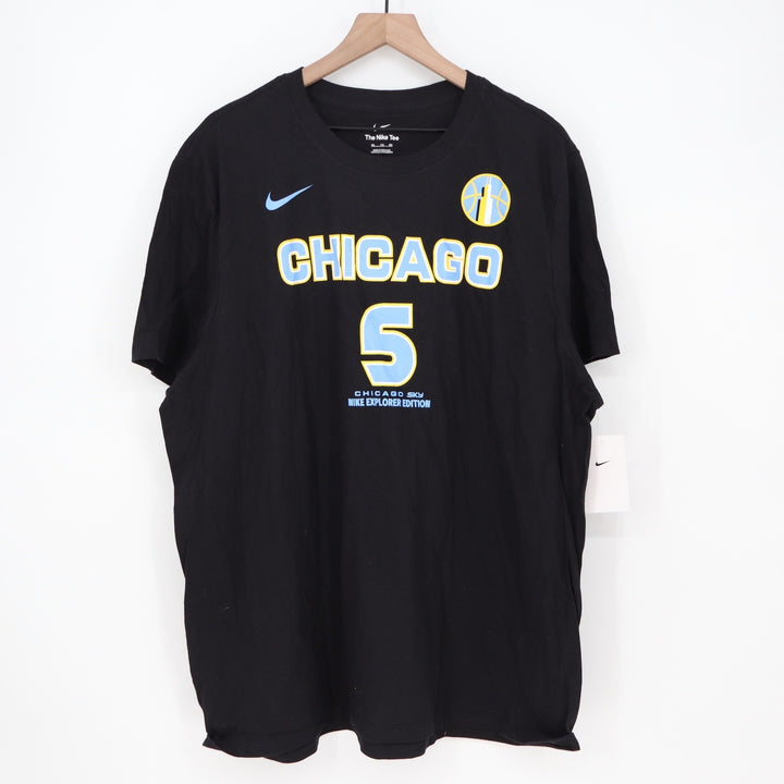 Nike Chicago Sky Angel Reese 5 Explorer Edition WNBA T-Shirt Black XXL NEW