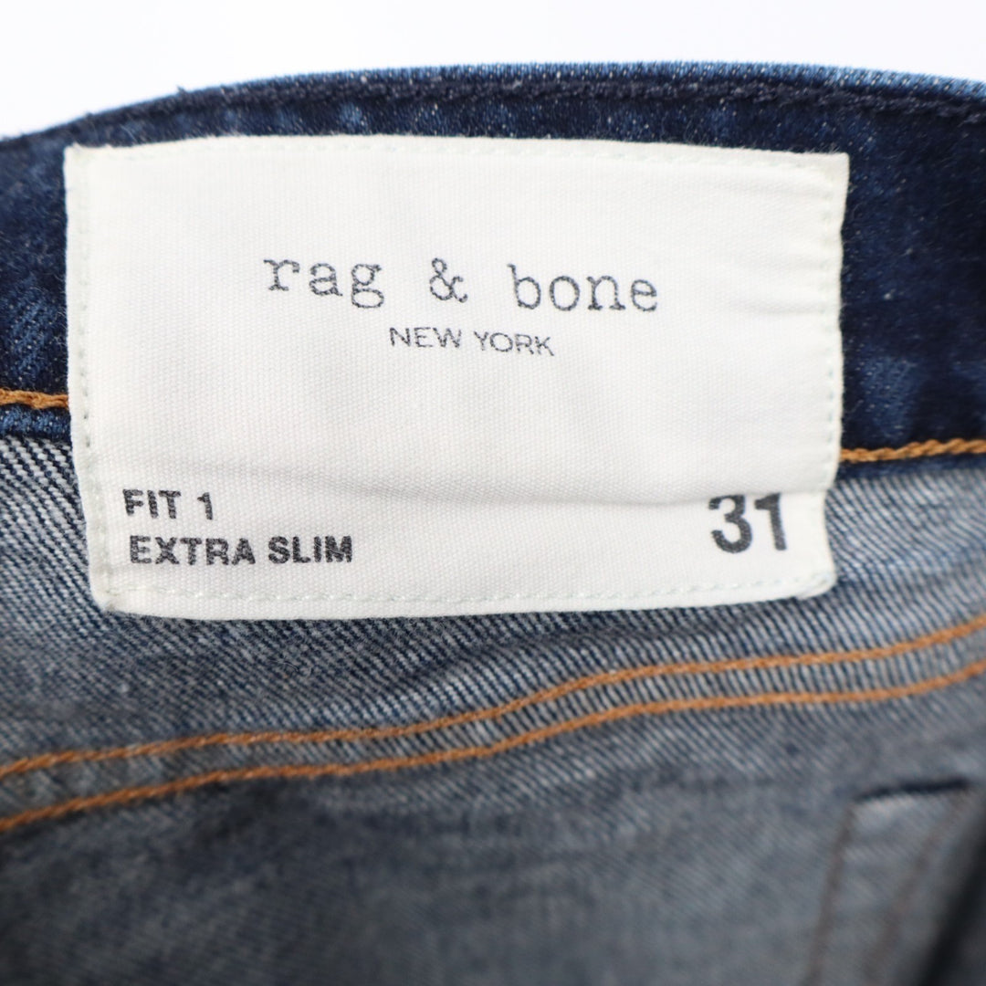 Rag & Bone New York Fit 1 Extra Slim Skinny Jeans Mens 31 Blue Dark Wash Denim