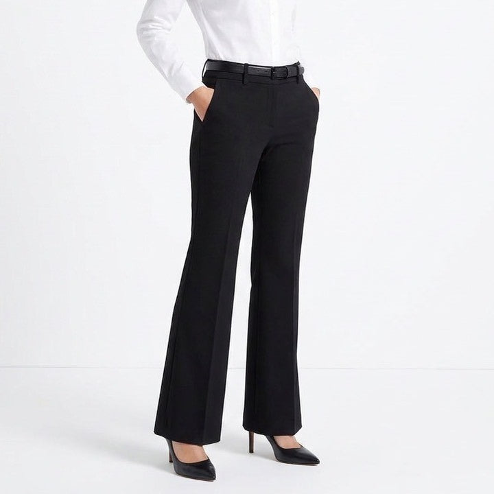 Express Design Studio Editor Dress Pants Womens 2R Black Stretch Bootcut Leg